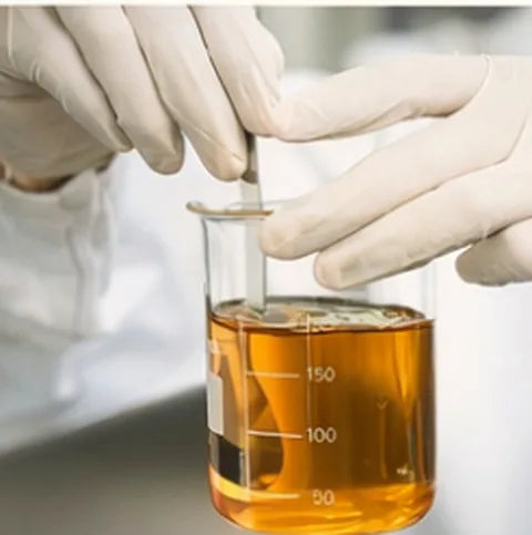 A sample being checked in the lab